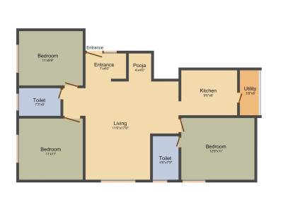 floorPlan of A Knight A Knight SLV Golden Nest