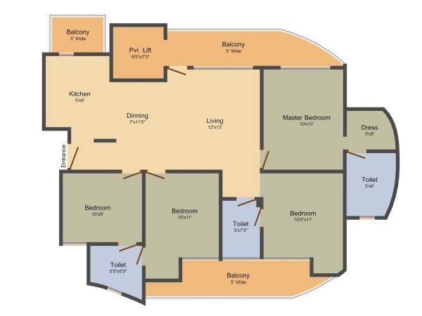 floorPlan of Rise Organic Liftopia