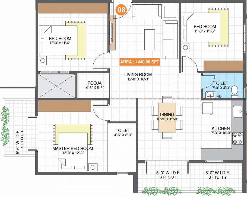  tulips Floor Plan Floor Plan