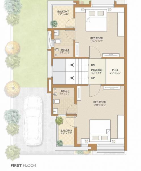  siddheshwari-villa Floor Plan First Floor Plan