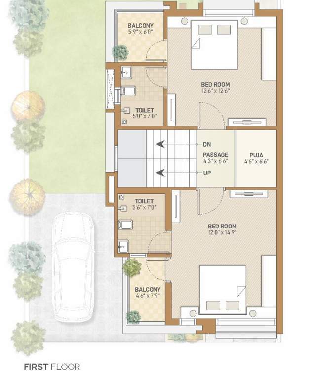  siddheshwari villa Floor Plan First Floor Plan