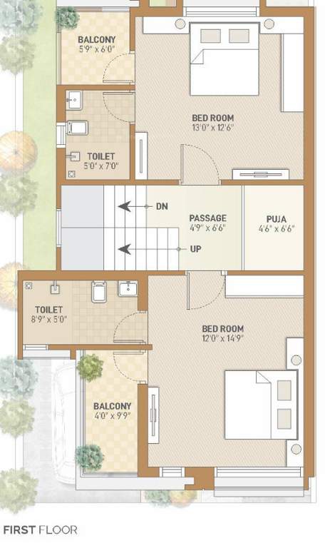  siddheshwari villa Floor Plan First Floor Plan
