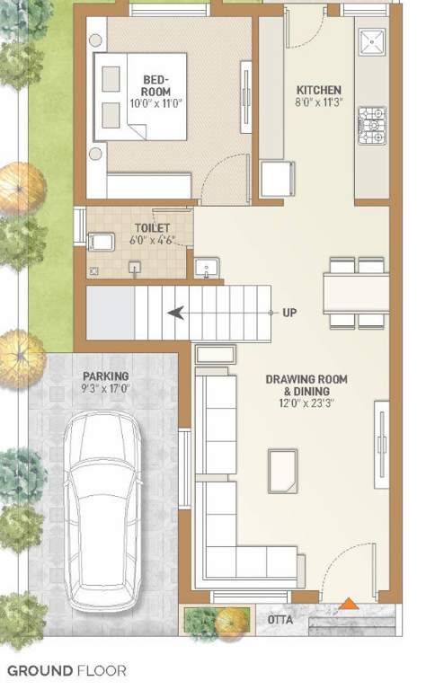  siddheshwari villa Floor Plan Ground Floor Plan