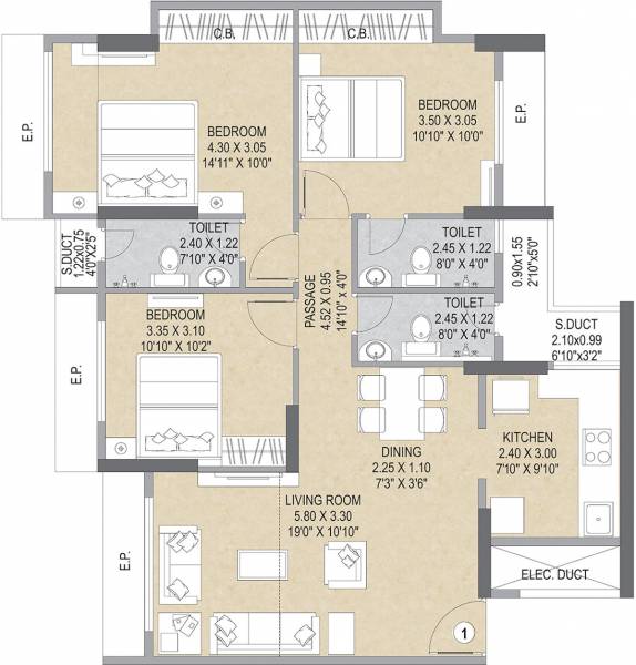  ashar-sapphire Floor Plan Floor Plan