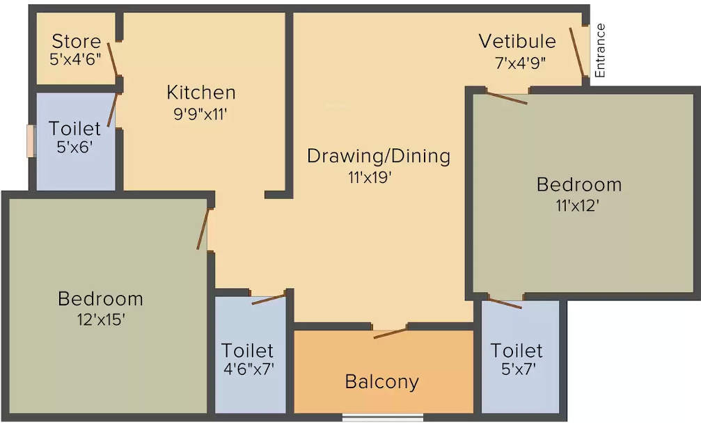  aarohi elegance Floor Plan Floor Plan
