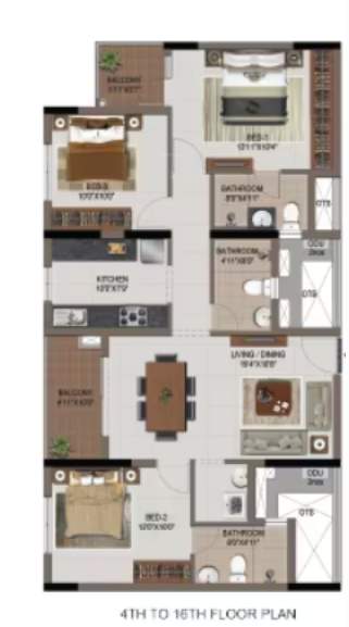  casagrand first city Floor Plan Terrace Floor Plan