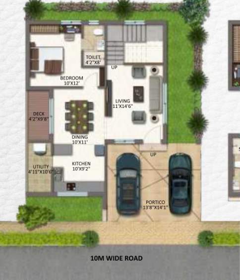 anmol alpine vistas Floor Plan Ground Floor Plan