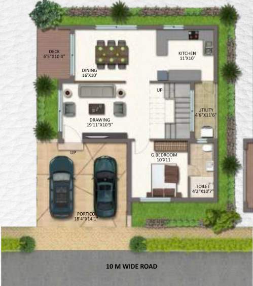  anmol alpine vistas Floor Plan Ground Floor Plan