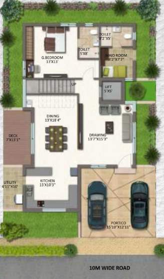  anmol alpine vistas Floor Plan Ground Floor Plan
