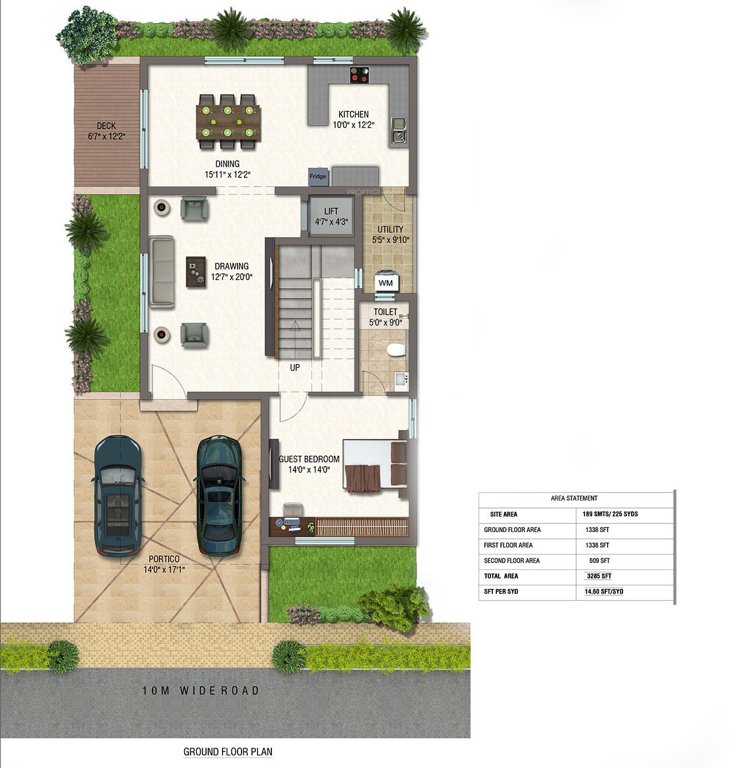  anmol alpine vistas Floor Plan Ground Floor Plan