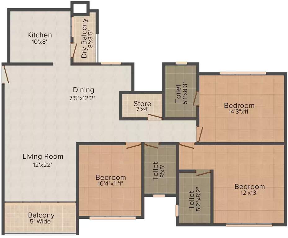 the empyrean grande amity apartments Floor Plan Floor Plan