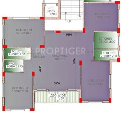 Mayfair Espana (4BHK+3T (1,800 sq ft) 1800 sq ft)