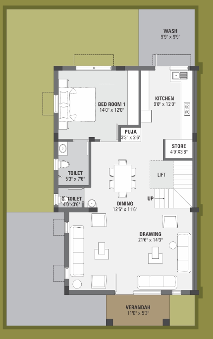  vatika Floor Plan Ground Floor Plan