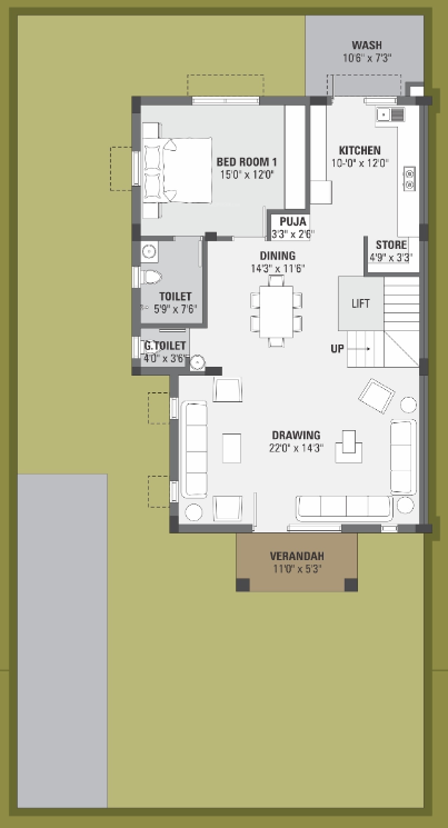  vatika Floor Plan Ground Floor Plan