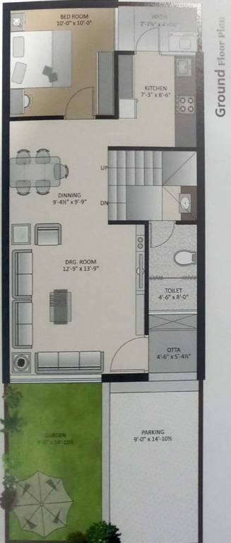  chandra pushp residency Floor Plan Ground Floor Plan