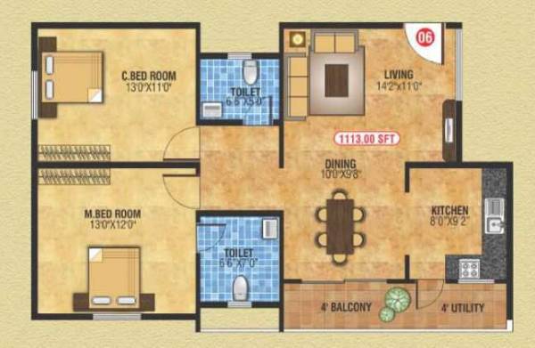  nandanam-apartments Floor Plan Floor Plan