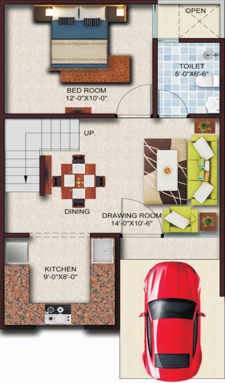 orchid villa Floor Plan Ground Floor Plan