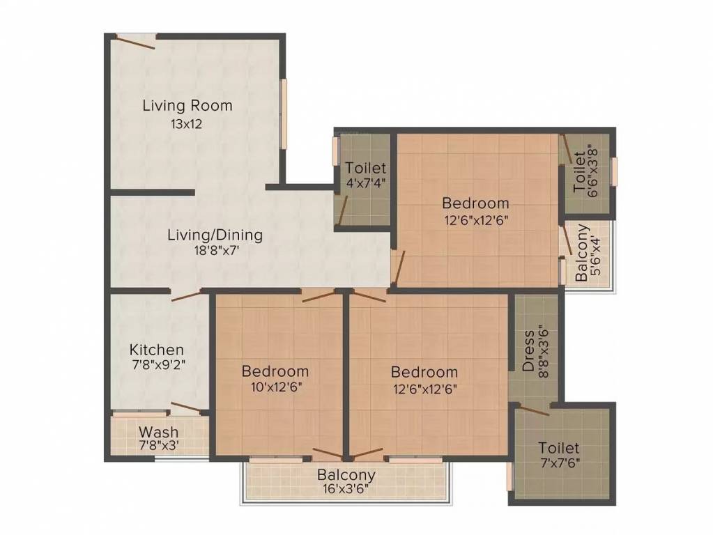 shri ram ruj apartment Floor Plan Floor Plan