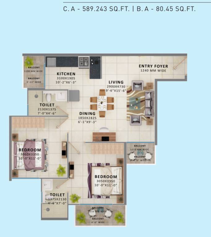  the millennia 3 Floor Plan Floor Plan