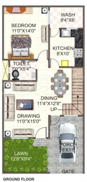  villa Floor Plan Ground Floor Plan
