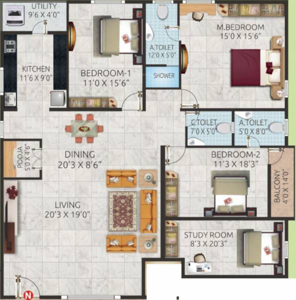  brundhavana-residency Floor Plan Floor Plan