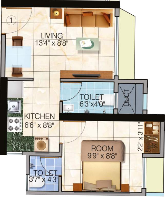  aashray phase 1 Floor Plan Floor Plan