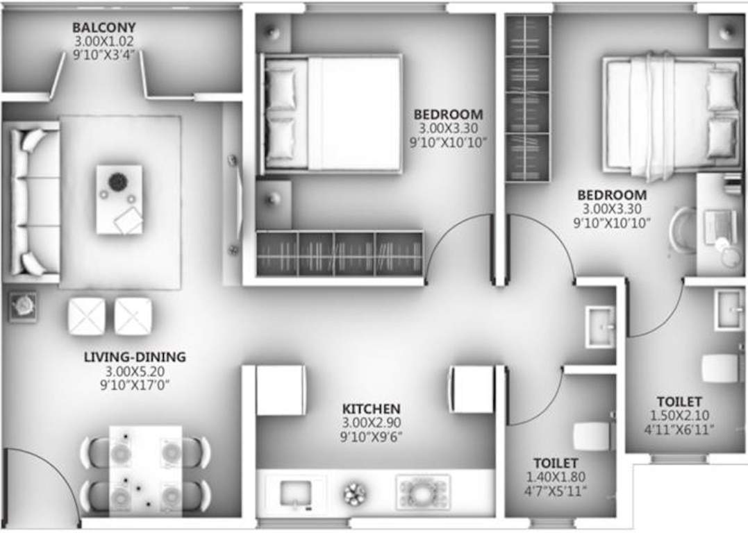  gg town wagholi phase b building 8 and 9 Floor Plan Floor Plan