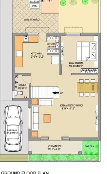  vraj villa Floor Plan Ground Floor Plan