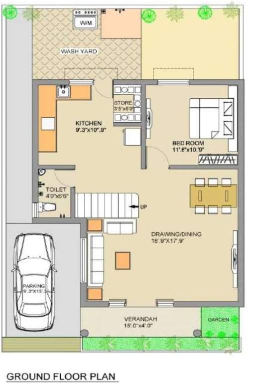  vraj villa Floor Plan Ground Floor Plan