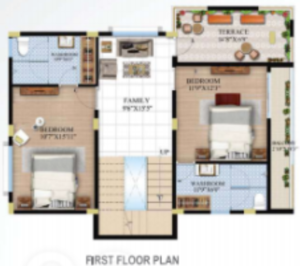  prakruthi-villa Floor Plan First Floor Plan