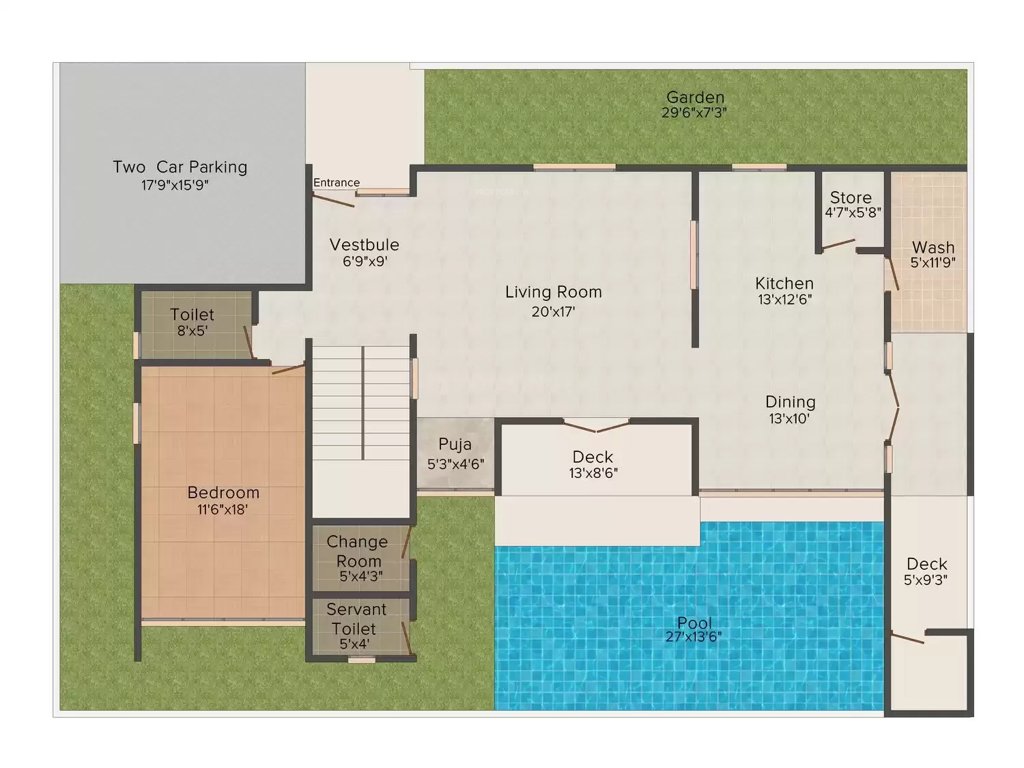  shangrila Floor Plan Ground Floor Plan