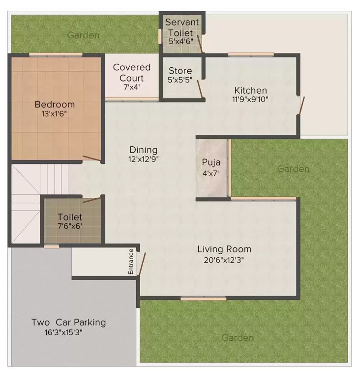  shangrila Floor Plan Ground Floor Plan