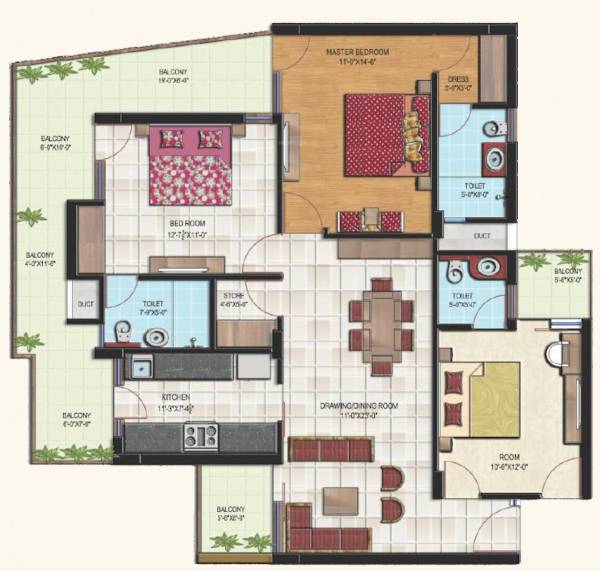  golden-sand-apartments Floor Plan Floor Plan