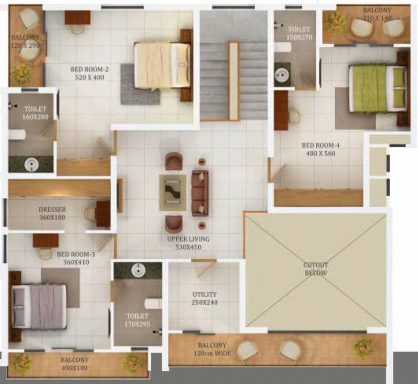 reflections Floor Plan Upper Level Duplex Plan