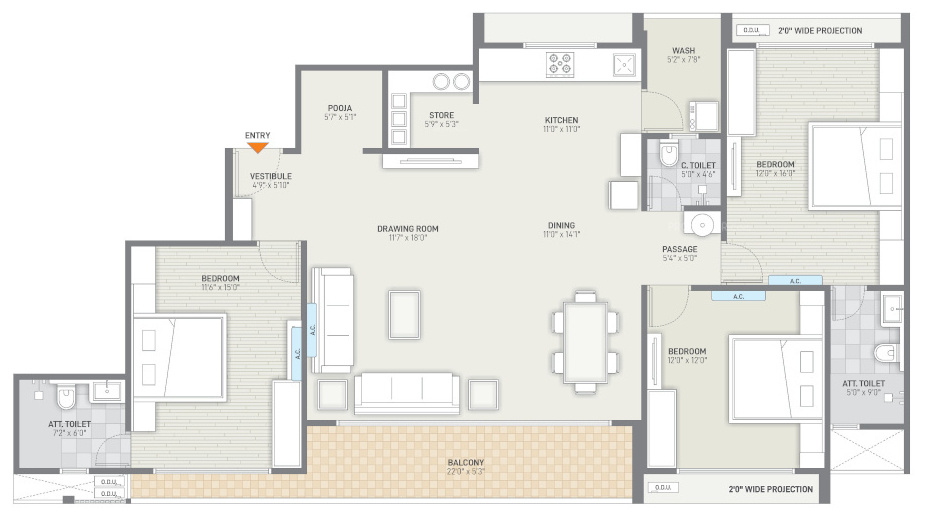  saamarth heaven 6 Floor Plan Lower Level Duplex Plan
