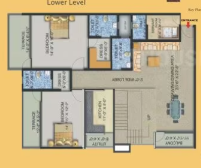 mayur dhwaj grand Floor Plan Lower Level Duplex Plan