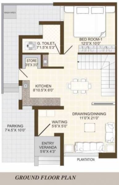  vraj-gopi-residency Floor Plan Ground Floor Plan