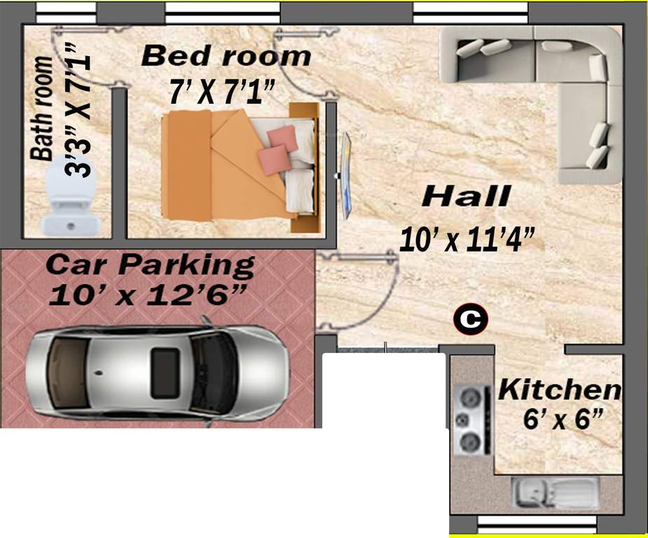  sahana villas Floor Plan Ground Floor Plan