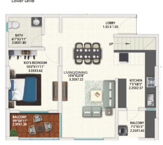  world of joy l Floor Plan Lower Level Duplex Plan