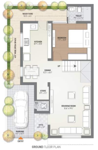  villa Floor Plan Ground Floor Plan