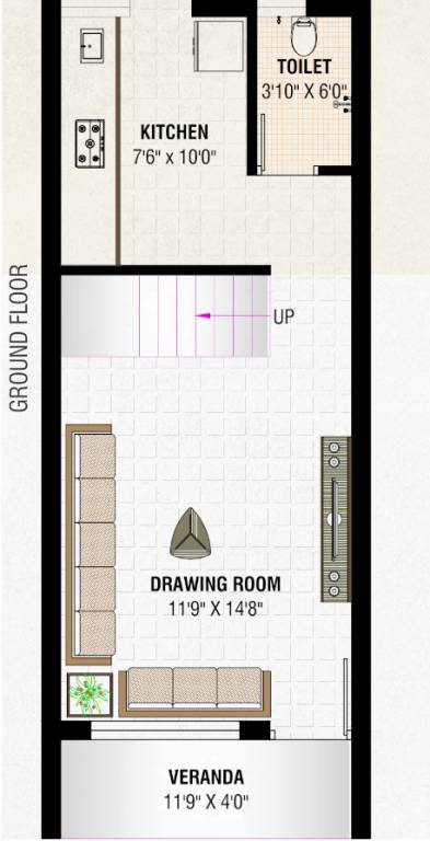  pavitra bunglows Floor Plan Ground Floor Plan