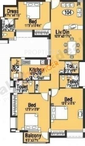 Doshi Etopia 1 (3BHK+3T (1,480 sq ft) 1480 sq ft) Doshi Etopia 1 (3BHK+3T (1,480 sq ft) 1480 sq ft)