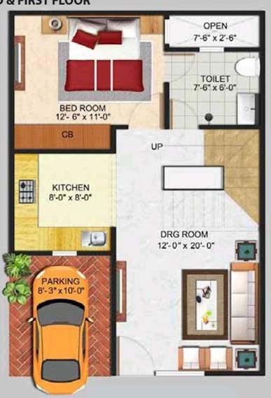  green Floor Plan Ground Floor Plan