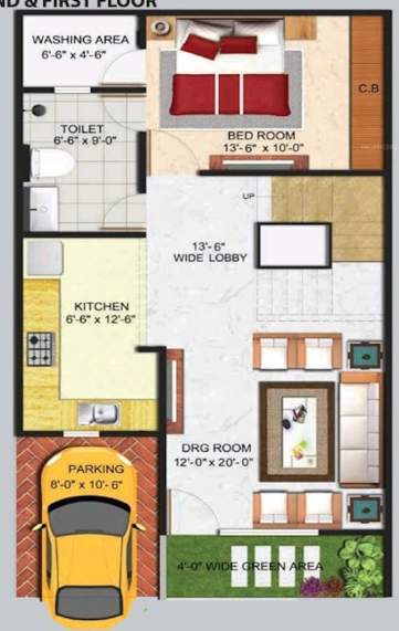  green Floor Plan Ground Floor Plan