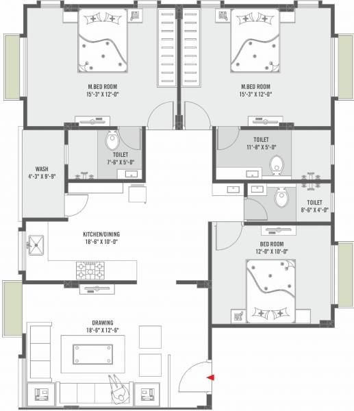  tulip-residency Floor Plan Floor Plan