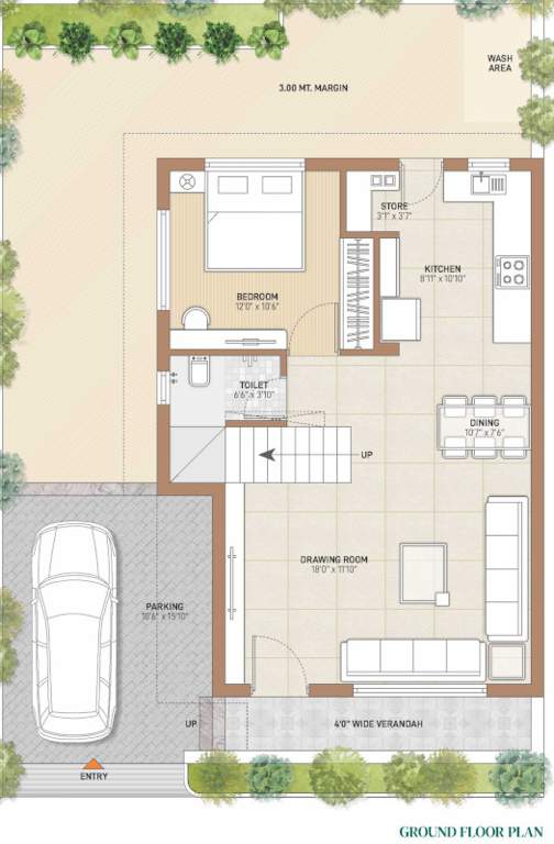  burj mastana Floor Plan Ground Floor Plan