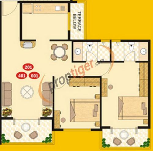 Gulmohar Privilege (2BHK+2T (920 sq ft) 920 sq ft)
