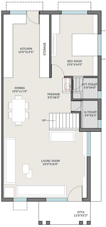  villa Floor Plan Ground Floor Plan