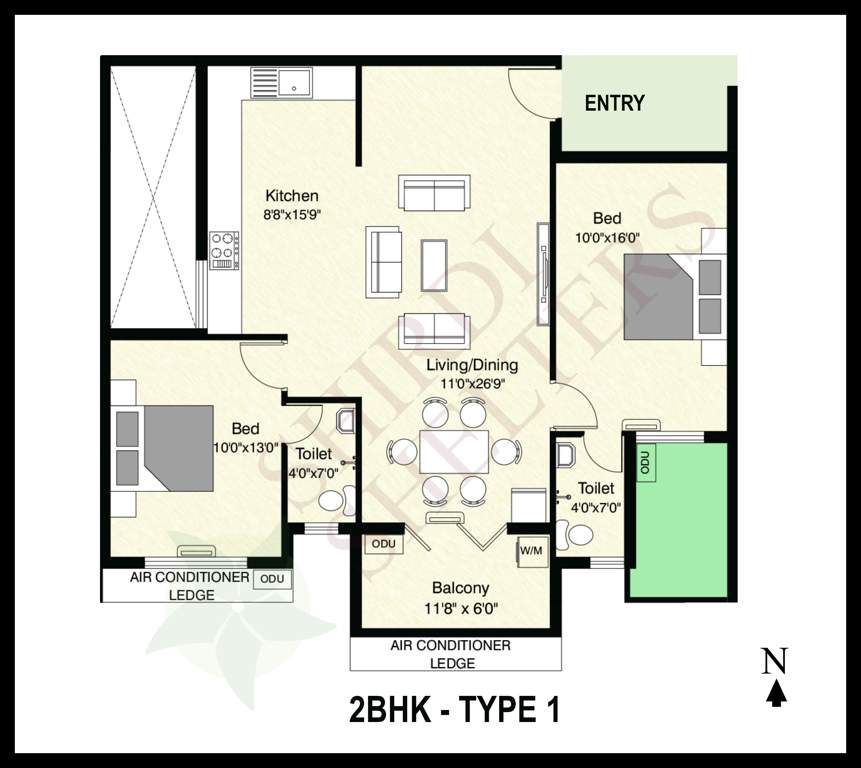  whitefield mudra phase iv Floor Plan Floor Plan
