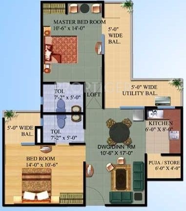 Ajnara Gen X (2BHK+2T (1,105 sq ft) 1105 sq ft) Ajnara Gen X (2BHK+2T (1,105 sq ft) 1105 sq ft)